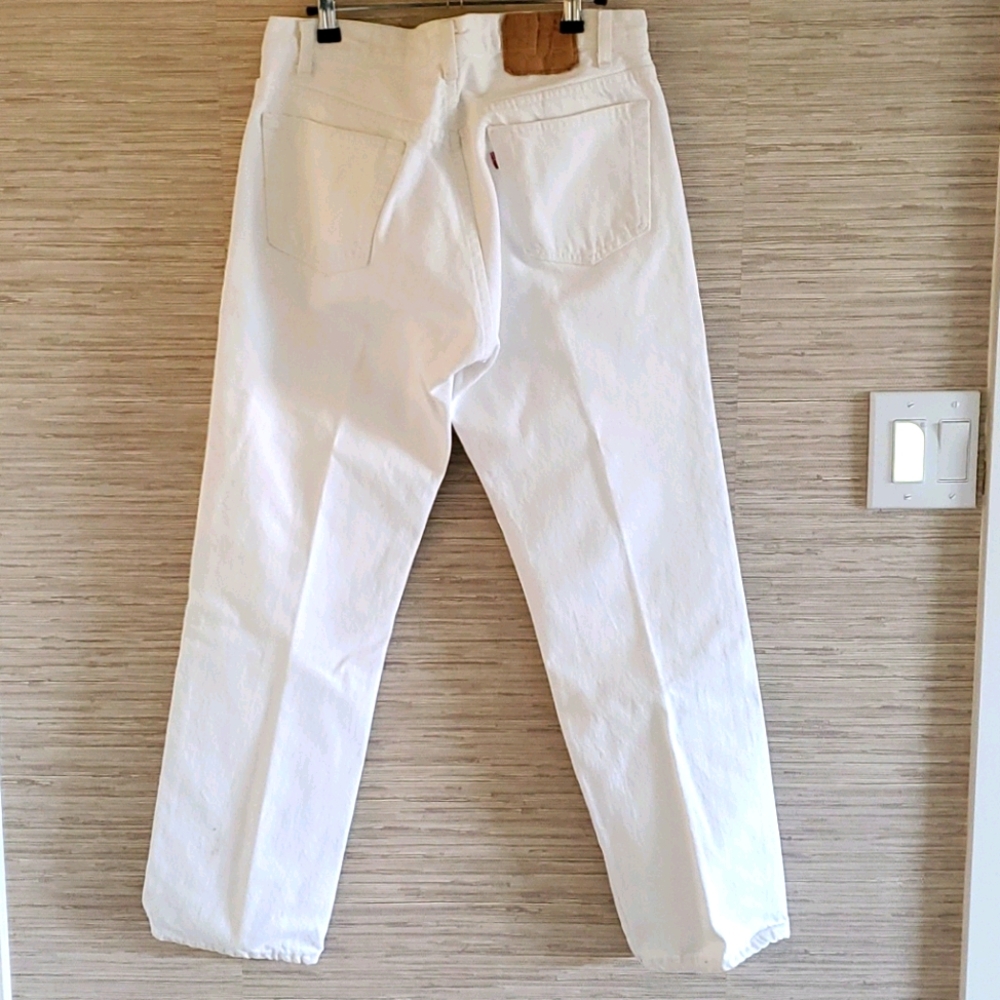 Vintage white Levi's 501 jeans